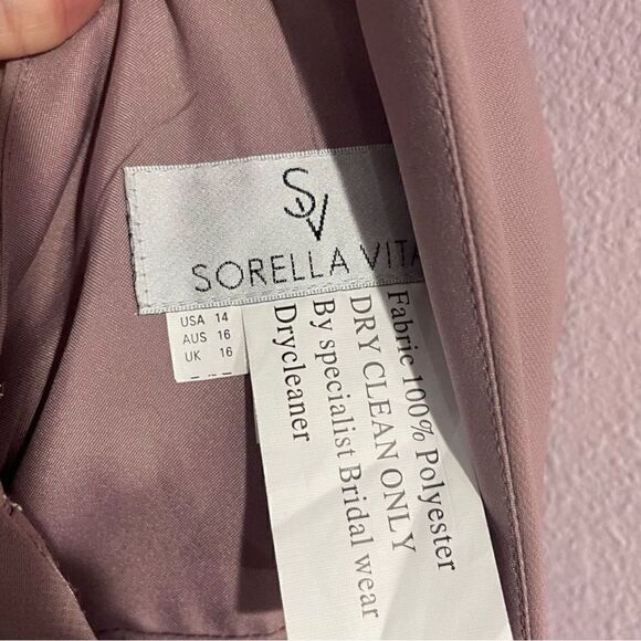 Sorella Vita Rosewater Blush Pink Style 9206 Maxi Dress Sz 14 - Picture 11 of 11